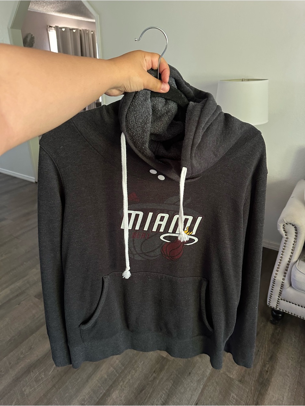 adidas Black Heather Miami Pullover Hoodie